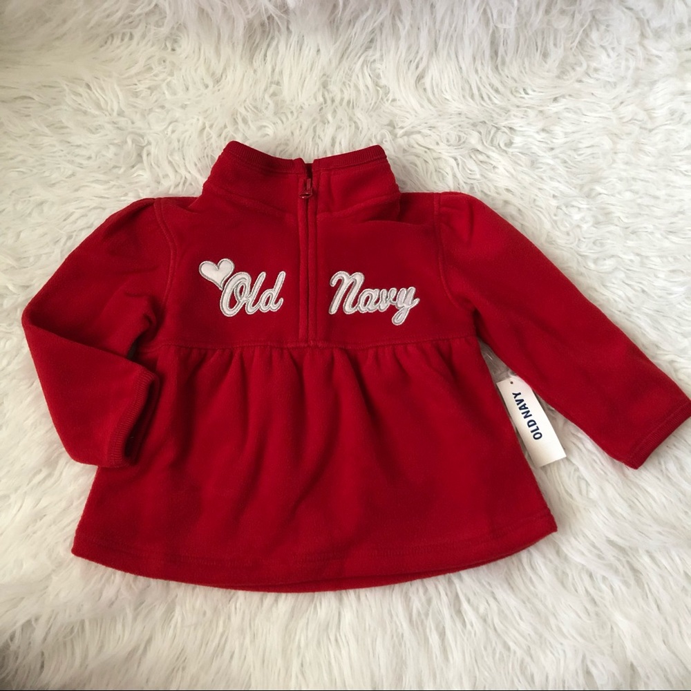 Old Navy Toddler Half Zip Fleece Pullover Red
